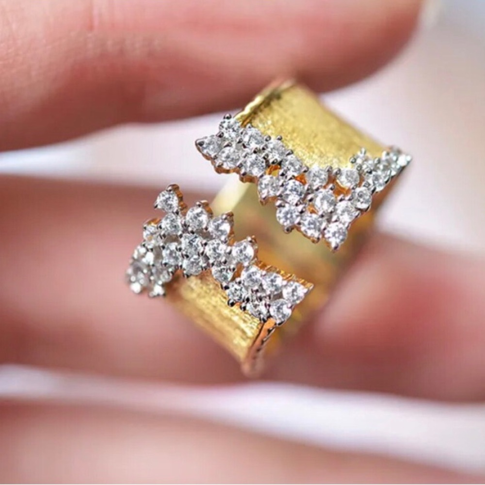 Zara Gold Ring with Silver Accents